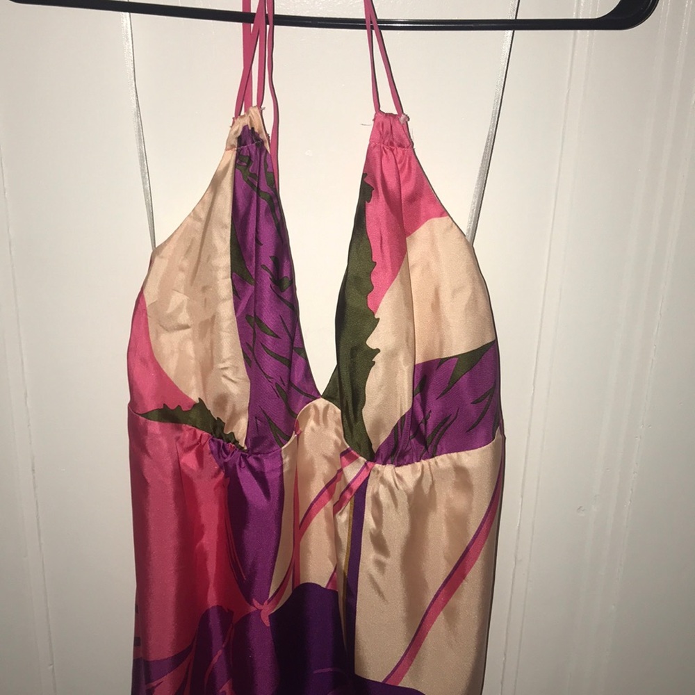 Tropical halter sun dress